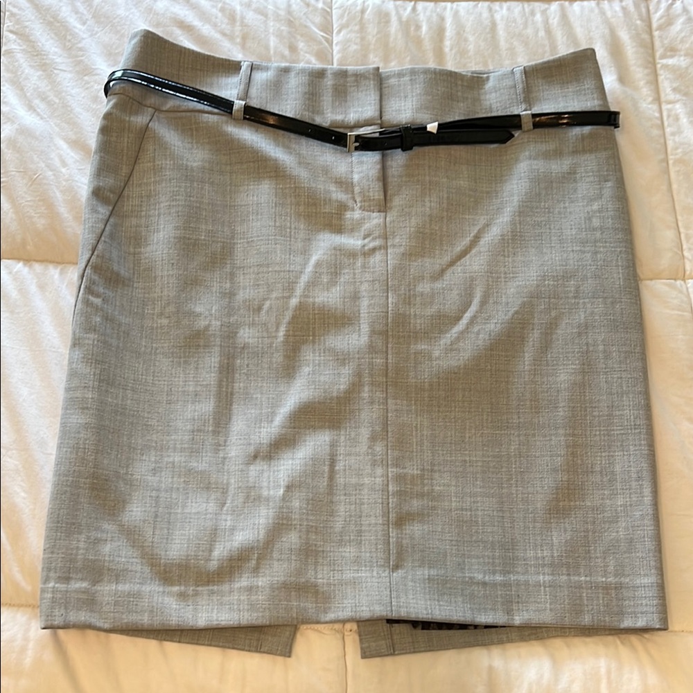 Express Light Gray Women's Skirt with Belt